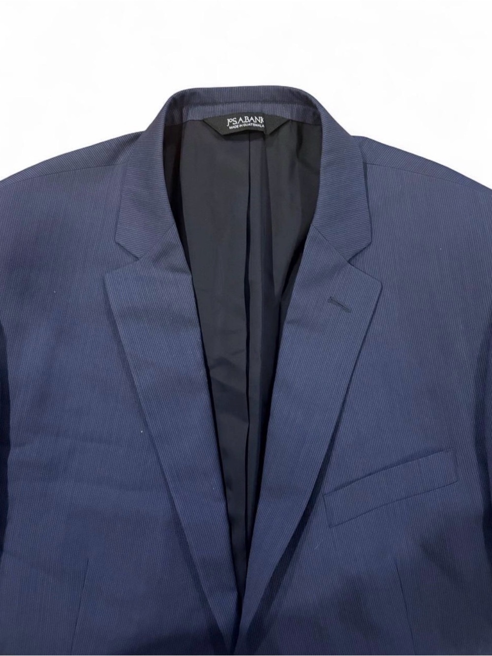 Jos. A. Bank Traveler 100% Wool Navy Two-Button Tailored Blazer Sport Coat 43R